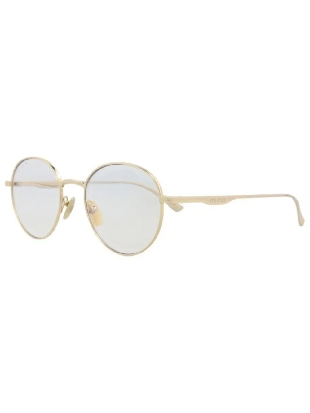 New Gucci Mens Round/Oval Gold Gold Transparent Fashion Designer Sunglasses